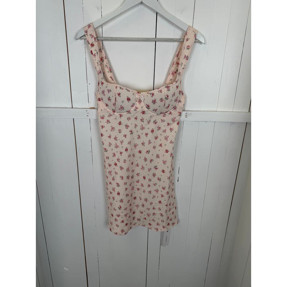 Rumored Gold Blouson Dress S - Silk Blend, NWT, Knee-Length